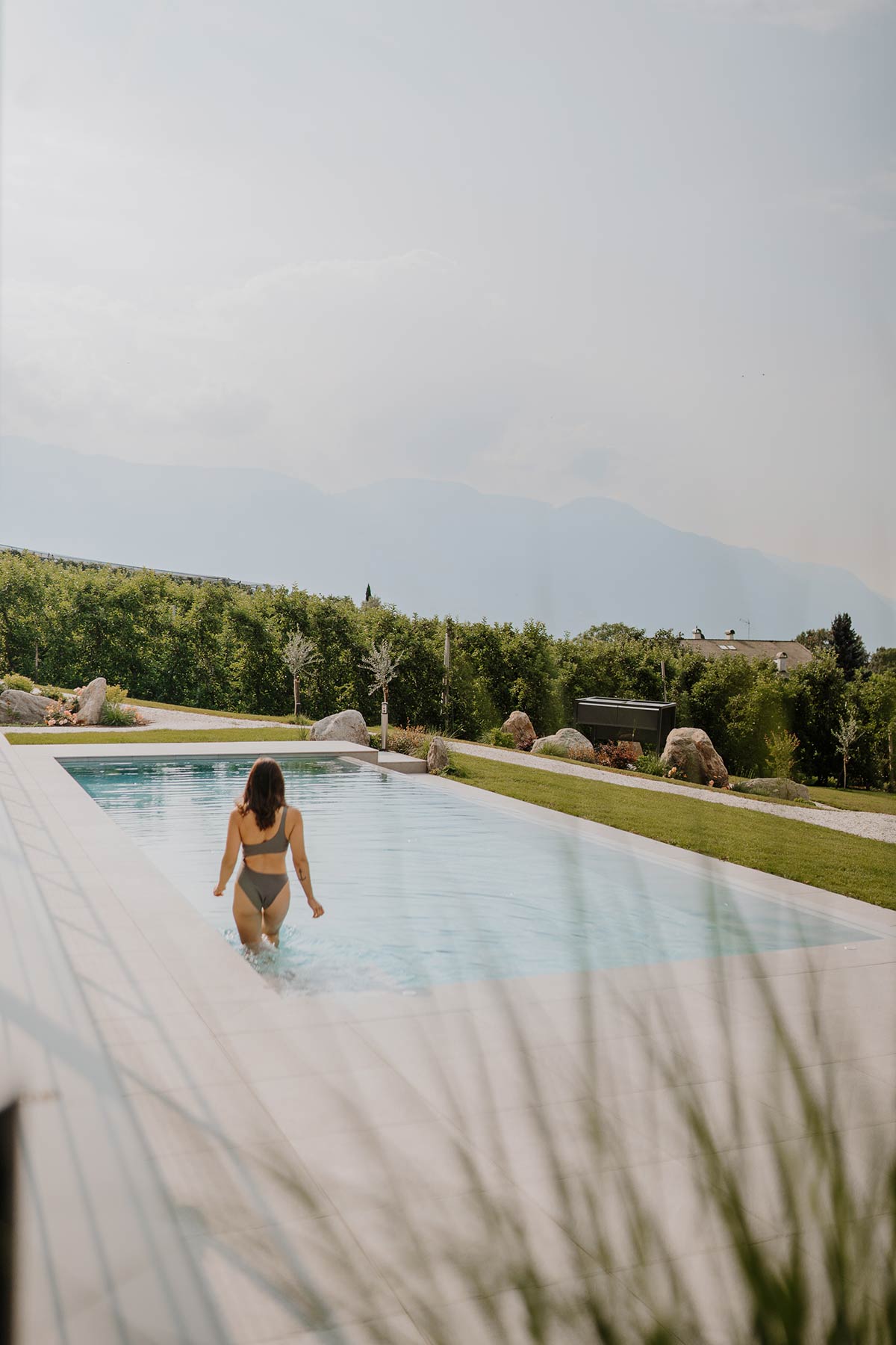 Salzwasser Pool beim Stollhof in Algund bei Meran
